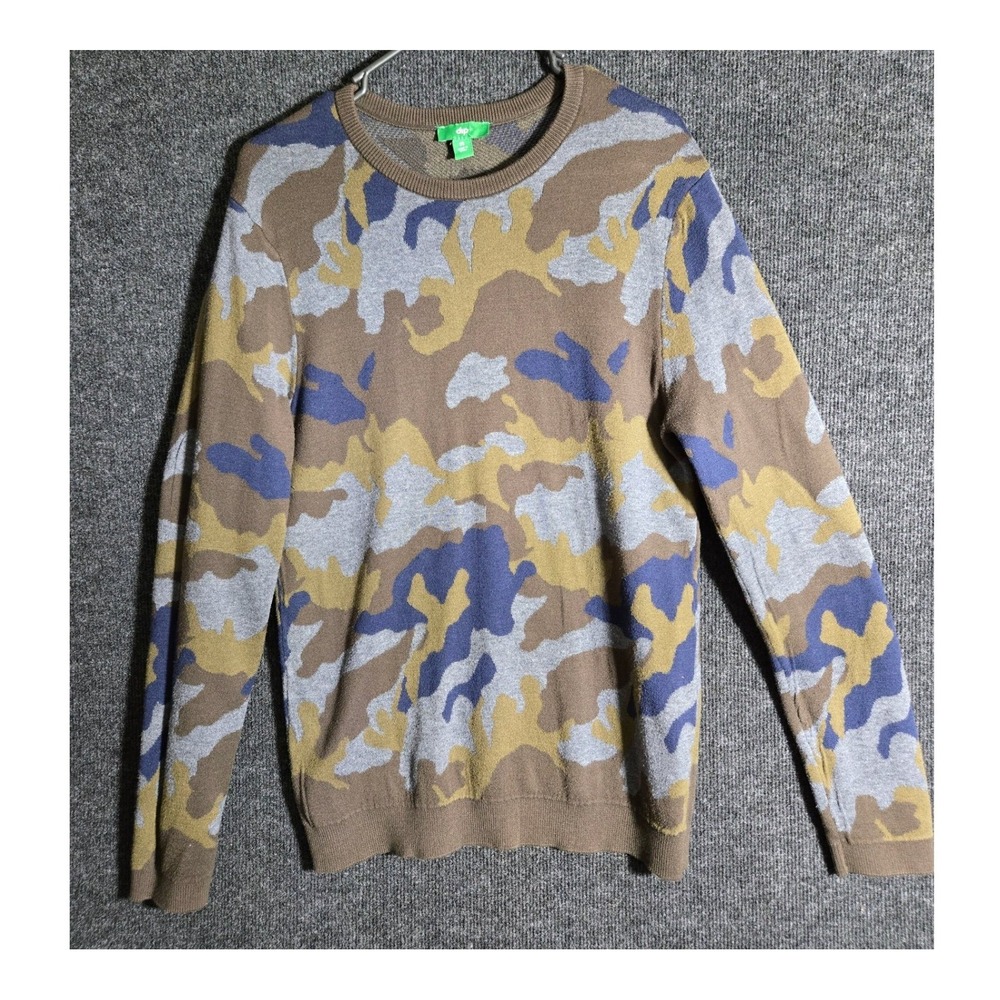 Dip Camo Crewneck Sweater Long Sleeve Men's Size Medium